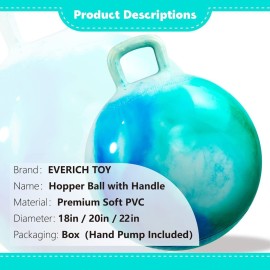 EVERICH TOY Hopper Ball, Clouds Hopping Toys for Kids, 18 Inch Bouncy Ball with Handle, Inflatable Bouncing Hoppity Hop Toys for Boys and Girls Gifts EVERICH TOY Hopper Ball, Clouds Hopping Toys for Kids, 18 Inch Bouncy Ball with Handle, Inflatable Bouncing Hoppity Hop Toys for Boys and Girls Gifts