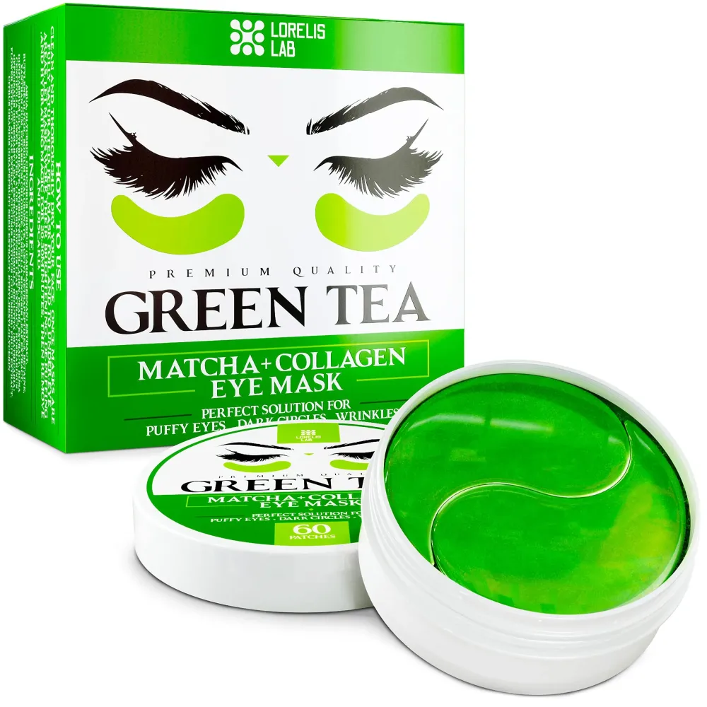 Under Eye Patches for Puffy Eyes, Dark Circles, Undereye Bags - Green Tea Skincare Treatment Mask for Wrinkles, Puffiness Reducer - Hyaluronic Acid, Collagen,Caffeine - Gifts for Women & Men - 60 Pads Under Eye Patches for Puffy Eyes, Dark Circles, Undereye Bags - Green Tea Skincare Treatment Mask for Wrinkles, Puffiness Reducer - Hyaluronic Acid, Collagen,Caffeine - Gifts for Women & Men - 60 Pads
