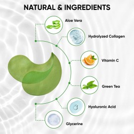 Under Eye Patches for Puffy Eyes, Dark Circles, Undereye Bags - Green Tea Skincare Treatment Mask for Wrinkles, Puffiness Reducer - Hyaluronic Acid, Collagen,Caffeine - Gifts for Women & Men - 60 Pads Under Eye Patches for Puffy Eyes, Dark Circles, Undereye Bags - Green Tea Skincare Treatment Mask for Wrinkles, Puffiness Reducer - Hyaluronic Acid, Collagen,Caffeine - Gifts for Women & Men - 60 Pads