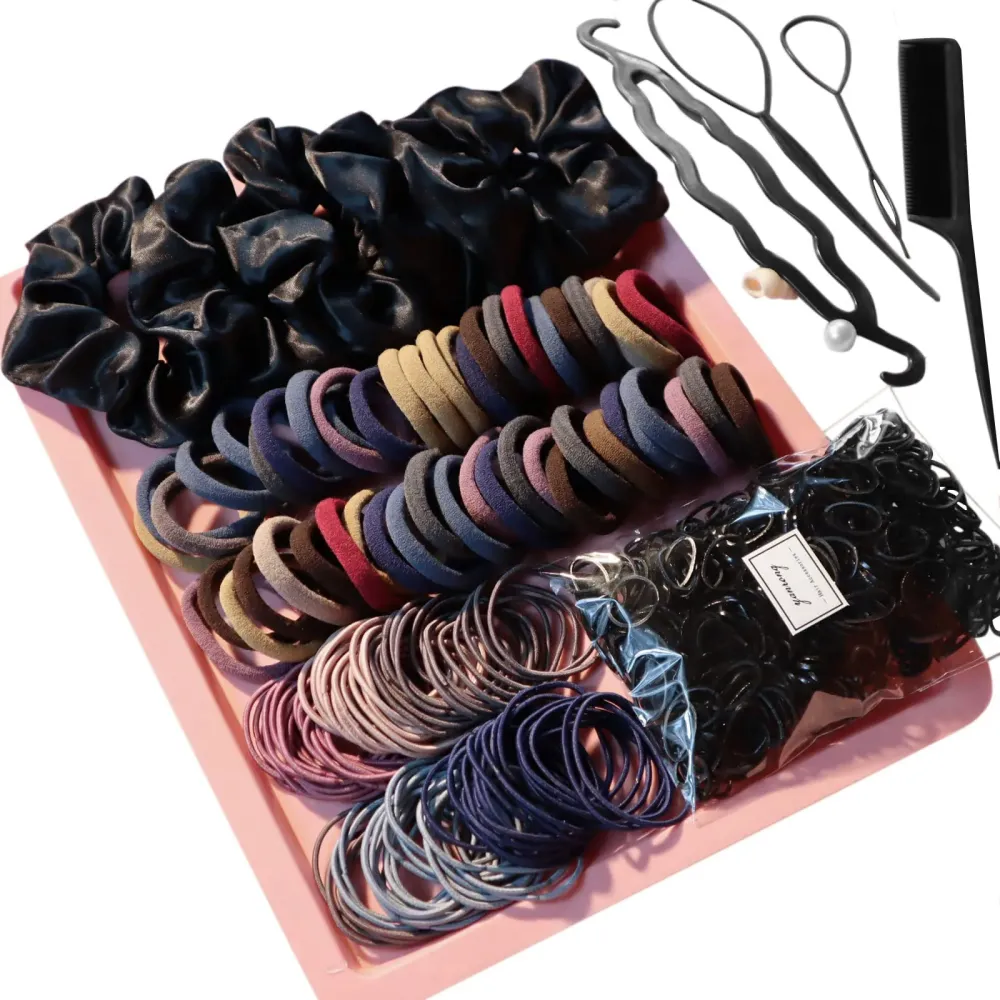 YANRONG 755PCS Hair Accessories for Woman Set Seamless Ponytail Holders Variety Hair Scrunchies Hair Bands Scrunchy Hair Ties For Thick and Curly (Mix) YANRONG 755PCS Hair Accessories for Woman Set Seamless Ponytail Holders Variety Hair Scrunchies Hair Bands Scrunchy Hair Ties For Thick and Curly (Mix)