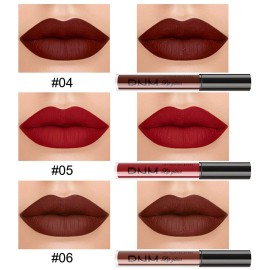 AMY\'S DIARY 3Pcs Dark Red Brown Matte 24-Hour Liquid Lipstick Sets, Permanent Stay On Lipstick Lip Set Smudge Proof Matte Labial Mate For Women 24 Horas Originales(Set02) AMY\'S DIARY 3Pcs Dark Red Brown Matte 24-Hour Liquid Lipstick Sets, Permanent Stay On Lipstick Lip Set Smudge Proof Matte Labial Mate For Women 24 Horas Originales(Set02)