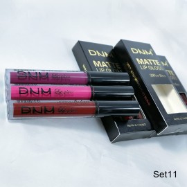 AMY\'S DIARY 3Pcs Dark Red Purple Matte Liquid Lipstick Sets, Matte Lipstick Lip Stain Long Lasting 24 Waterproof Lip Gloss Gift Set Matt Lipsticks Set for Women Lippies (Set01)