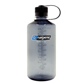 Nalgene Sustain Tritan BPA-Free Water Bottle Made with Material Derived from 50% Plastic Waste (using ISCC certified mass balance), 32 OZ, Narrow Mouth,Grey