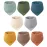 Konssy 8-Pack Muslin Baby Bibs, Absorbent Bandana Drool, 100% Cotton Unisex Baby Bibs for Teething and Drooling