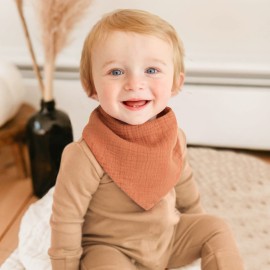 Konssy 8-Pack Muslin Baby Bibs, Absorbent Bandana Drool, 100% Cotton Unisex Baby Bibs for Teething and Drooling Konssy 8-Pack Muslin Baby Bibs, Absorbent Bandana Drool, 100% Cotton Unisex Baby Bibs for Teething and Drooling