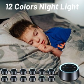 EasyHome Sleep Sound Machine White Noise Machines with 30 Soothing Sounds 12 Adjustable Night Light 10 Adjustment Brightness 32 Levels of Volume 5 Timers and Memory Function Home Travel Office EasyHome Sleep Sound Machine White Noise Machines with 30 Soothing Sounds 12 Adjustable Night Light 10 Adjustment Brightness 32 Levels of Volume 5 Timers and Memory Function Home Travel Office