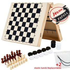 HELLO PAPAYA Foldable Fast Sling Puck Game with Chess Board and Checkers Board, Tic Tac Toe. Wooden Air Hockey Family Night,Table Games Gifts for Adults and Kids HELLO PAPAYA Foldable Fast Sling Puck Game with Chess Board and Checkers Board, Tic Tac Toe. Wooden Air Hockey Family Night,Table Games Gifts for Adults and Kids