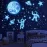 1017Pcs Glow in The Dark Stars for Ceiling Glow in The Dark Moon and Planet Wall Decal Luminous Astronaut Universe Galaxy Space Wall Stickers for Kids Boys Bedroom Christmas Gift Blue