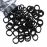 WANBY Hair Ties Mini Seamless Black Hair Bands Soft Elastics Ponytail Holders Hair Ties (100 Pcs)