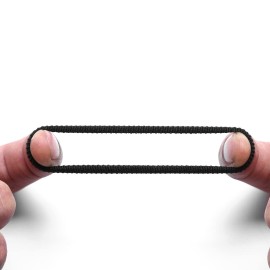 WANBY Hair Ties Mini Seamless Black Hair Bands Soft Elastics Ponytail Holders Hair Ties (100 Pcs)