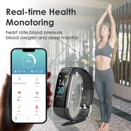threesheep Fitness Tracker for Men and Women,Fitness Watch Waterproof with Activity Tracker and Sleep Monitor,Smart Watch for Android and iOS Phones(Black) threesheep Fitness Tracker for Men and Women,Fitness Watch Waterproof with Activity Tracker and Sleep Monitor,Smart Watch for Android and iOS Phones(Black)