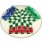 Three Player Chess Set - 48 Colored 3D Weighted Pieces & 24 Inch PU Leather Board - Adults Game