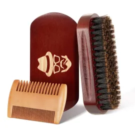 Beard Brush, 100% Boar Bristle Natural Black Walnut Wood Beard Comb Hair Mustache Shaving Brush Facial Hair Brush Beard Brush, 100% Boar Bristle Natural Black Walnut Wood Beard Comb Hair Mustache Shaving Brush Facial Hair Brush