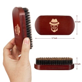 Beard Brush, 100% Boar Bristle Natural Black Walnut Wood Beard Comb Hair Mustache Shaving Brush Facial Hair Brush Beard Brush, 100% Boar Bristle Natural Black Walnut Wood Beard Comb Hair Mustache Shaving Brush Facial Hair Brush