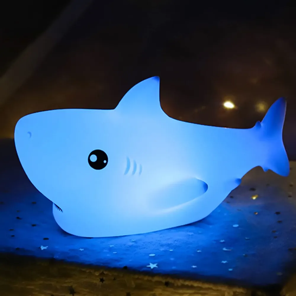 ZKLiLi Shark Night Light for Kids, Shark Lights for Boys & Girls - Christmas Gifts, Kids & Teens Room Decor, Silicone Animal Night Lamp Gift ZKLiLi Shark Night Light for Kids, Shark Lights for Boys & Girls - Christmas Gifts, Kids & Teens Room Decor, Silicone Animal Night Lamp Gift