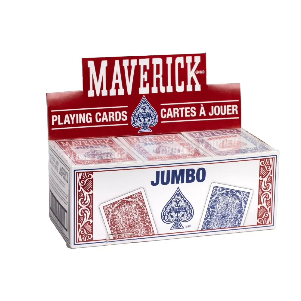 Maverick Jumbo 12 Pack Playing Cards , Blue Maverick Jumbo 12 Pack Playing Cards , Blue