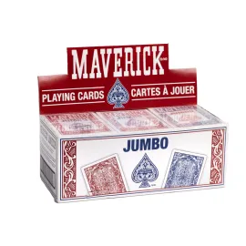 Maverick Jumbo 12 Pack Playing Cards , Blue Maverick Jumbo 12 Pack Playing Cards , Blue