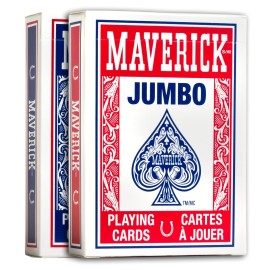 Maverick Jumbo 12 Pack Playing Cards , Blue Maverick Jumbo 12 Pack Playing Cards , Blue