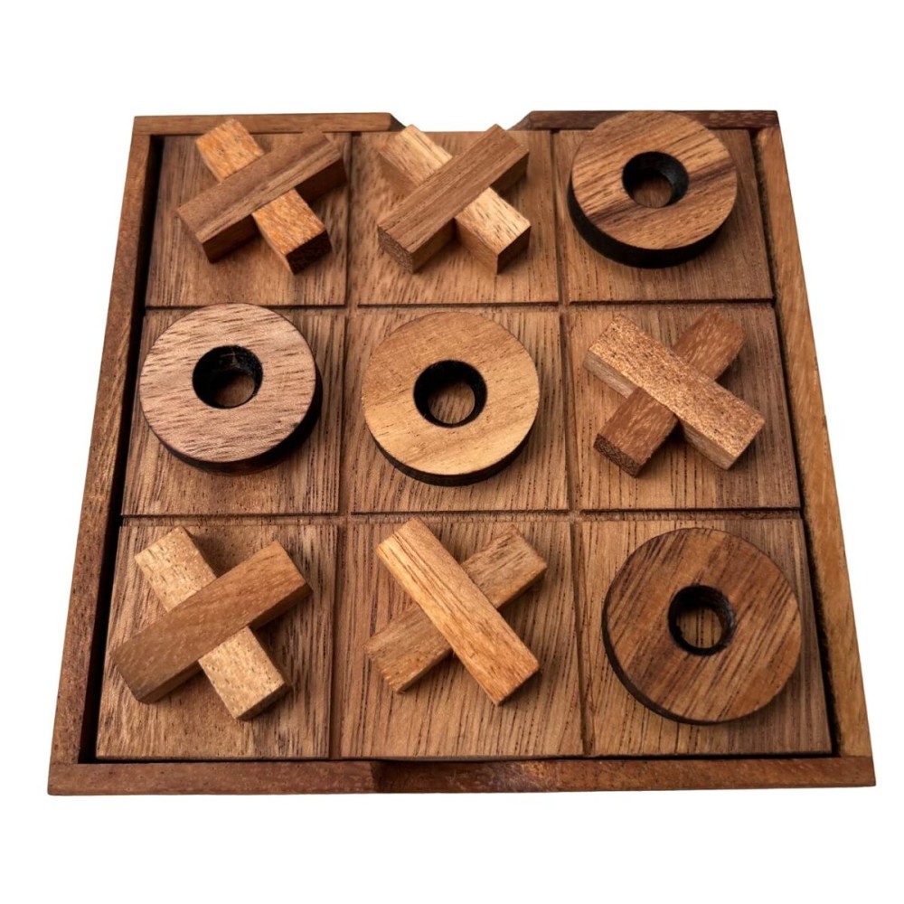 NUTTA - TicTacToe Wooden Game Size 5.5 X 5.5 inches Tic Tac Toe Wooden Board Games Coffee Table Desk Toy Fun Game Friends and Family Adult Games Travel Backyard Indoor Outdoor Decorative Decor Room NUTTA - TicTacToe Wooden Game Size 5.5 X 5.5 inches Tic Tac Toe Wooden Board Games Coffee Table Desk Toy Fun Game Friends and Family Adult Games Travel Backyard Indoor Outdoor Decorative Decor Room