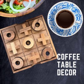 NUTTA - TicTacToe Wooden Game Size 5.5 X 5.5 inches Tic Tac Toe Wooden Board Games Coffee Table Desk Toy Fun Game Friends and Family Adult Games Travel Backyard Indoor Outdoor Decorative Decor Room NUTTA - TicTacToe Wooden Game Size 5.5 X 5.5 inches Tic Tac Toe Wooden Board Games Coffee Table Desk Toy Fun Game Friends and Family Adult Games Travel Backyard Indoor Outdoor Decorative Decor Room