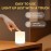 DAZZY DOT Touch Night Light for Baby Nursery, Small Cordless Lamp, Dimmable Portable Rechargeable Battery Operated Night Light, Wireless Bedside Mini Lamp for Bedroom, Bathroom