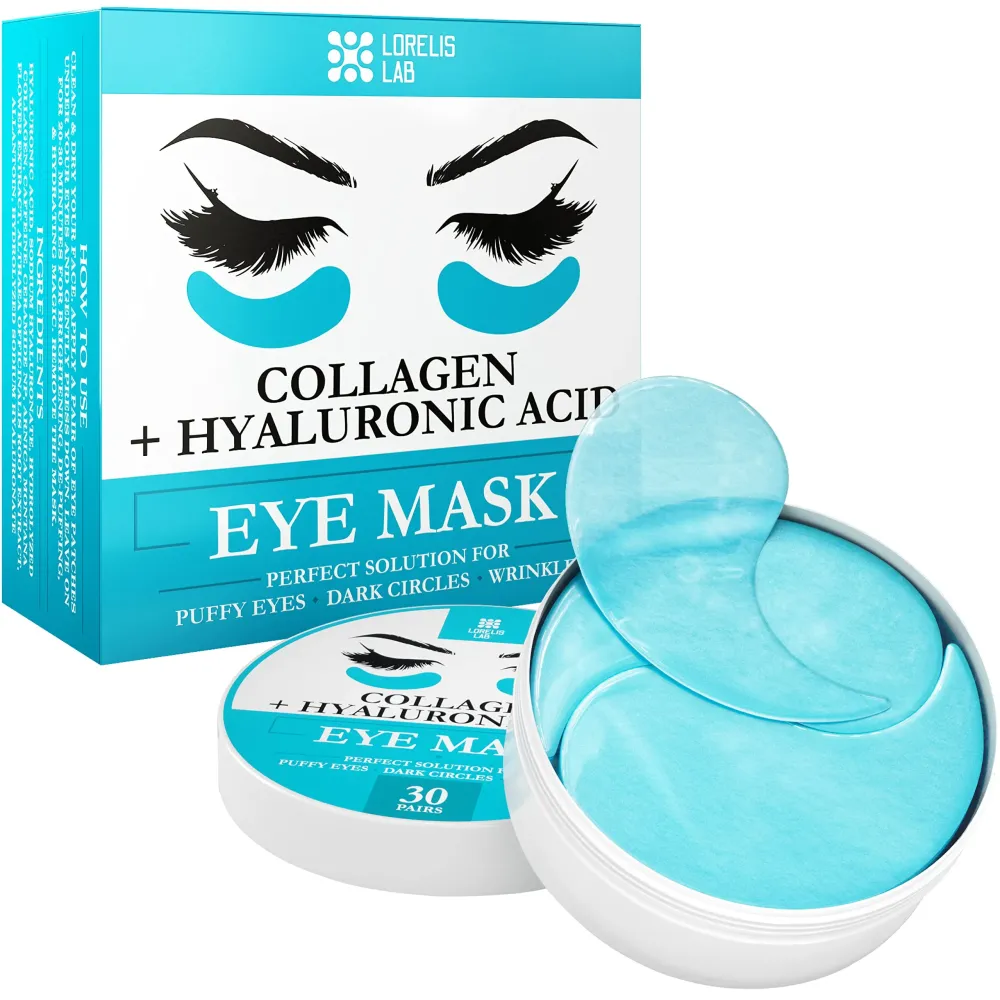 Under Eye Patches for Puffy Eyes, Dark Circles, Dull Skin - Natural Moisturizing Support - Help with Wrinkles and Fine Lines - Under Eye Mask with Hyaluronic Acid, Collagen, Caffeine - 30 Pairs Under Eye Patches for Puffy Eyes, Dark Circles, Dull Skin - Natural Moisturizing Support - Help with Wrinkles and Fine Lines - Under Eye Mask with Hyaluronic Acid, Collagen, Caffeine - 30 Pairs