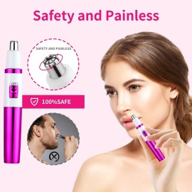 AREYZIN Nose Trimmer for Women Ladies Painless Ear and Nose Hair Trimmer for Men Eyebrow Facial Ear Hair Trimmer Nose Hair Clippers Professional, Waterproof, Dual-Edge Blade, Purple AREYZIN Nose Trimmer for Women Ladies Painless Ear and Nose Hair Trimmer for Men Eyebrow Facial Ear Hair Trimmer Nose Hair Clippers Professional, Waterproof, Dual-Edge Blade, Purple