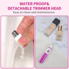 AREYZIN Nose Trimmer for Women Ladies Painless Ear and Nose Hair Trimmer for Men Eyebrow Facial Ear Hair Trimmer Nose Hair Clippers Professional, Waterproof, Dual-Edge Blade, Purple AREYZIN Nose Trimmer for Women Ladies Painless Ear and Nose Hair Trimmer for Men Eyebrow Facial Ear Hair Trimmer Nose Hair Clippers Professional, Waterproof, Dual-Edge Blade, Purple