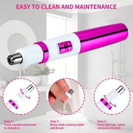 AREYZIN Nose Trimmer for Women Ladies Painless Ear and Nose Hair Trimmer for Men Eyebrow Facial Ear Hair Trimmer Nose Hair Clippers Professional, Waterproof, Dual-Edge Blade, Purple AREYZIN Nose Trimmer for Women Ladies Painless Ear and Nose Hair Trimmer for Men Eyebrow Facial Ear Hair Trimmer Nose Hair Clippers Professional, Waterproof, Dual-Edge Blade, Purple