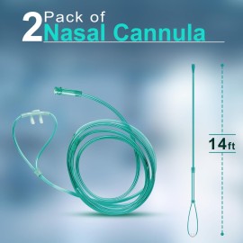 OTICA Nasal Cannula For Oxygen With Soft Touch, Universal Connector For Adults (14 Feet, Pack Of 2) OTICA Nasal Cannula For Oxygen With Soft Touch, Universal Connector For Adults (14 Feet, Pack Of 2)