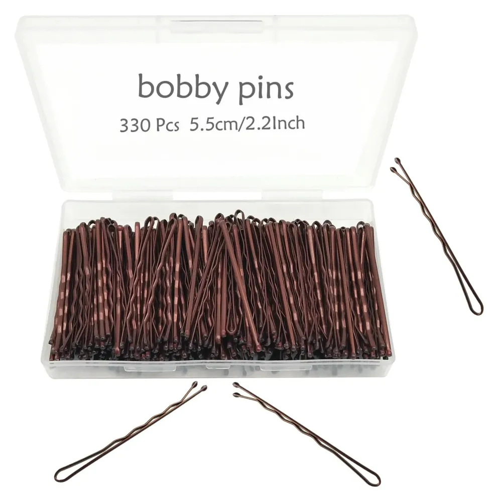 Bobby Pins Brown, 330 Count 2.2 Inch Hair Pins With Cute Box, Premium Bobby Pin For Kids, Girls And Women, Great For All Hair Types Bobby Pins Brown, 330 Count 2.2 Inch Hair Pins With Cute Box, Premium Bobby Pin For Kids, Girls And Women, Great For All Hair Types