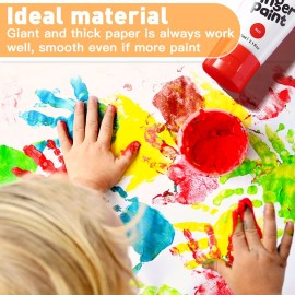Jar Melo Finger Paint Paper 30 Sheets,10 X 15 Large Finger Painting Paper Pad for Kids,Acid Free, 101 Lb(150 GSM)