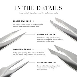 Tweezerman Rose Gold Mini Slant Tweezer - Tweezers for Eyebrows, Travel Tweezers for Eyebrows, Facial Hair, Ingrown Hair Tweezerman Rose Gold Mini Slant Tweezer - Tweezers for Eyebrows, Travel Tweezers for Eyebrows, Facial Hair, Ingrown Hair