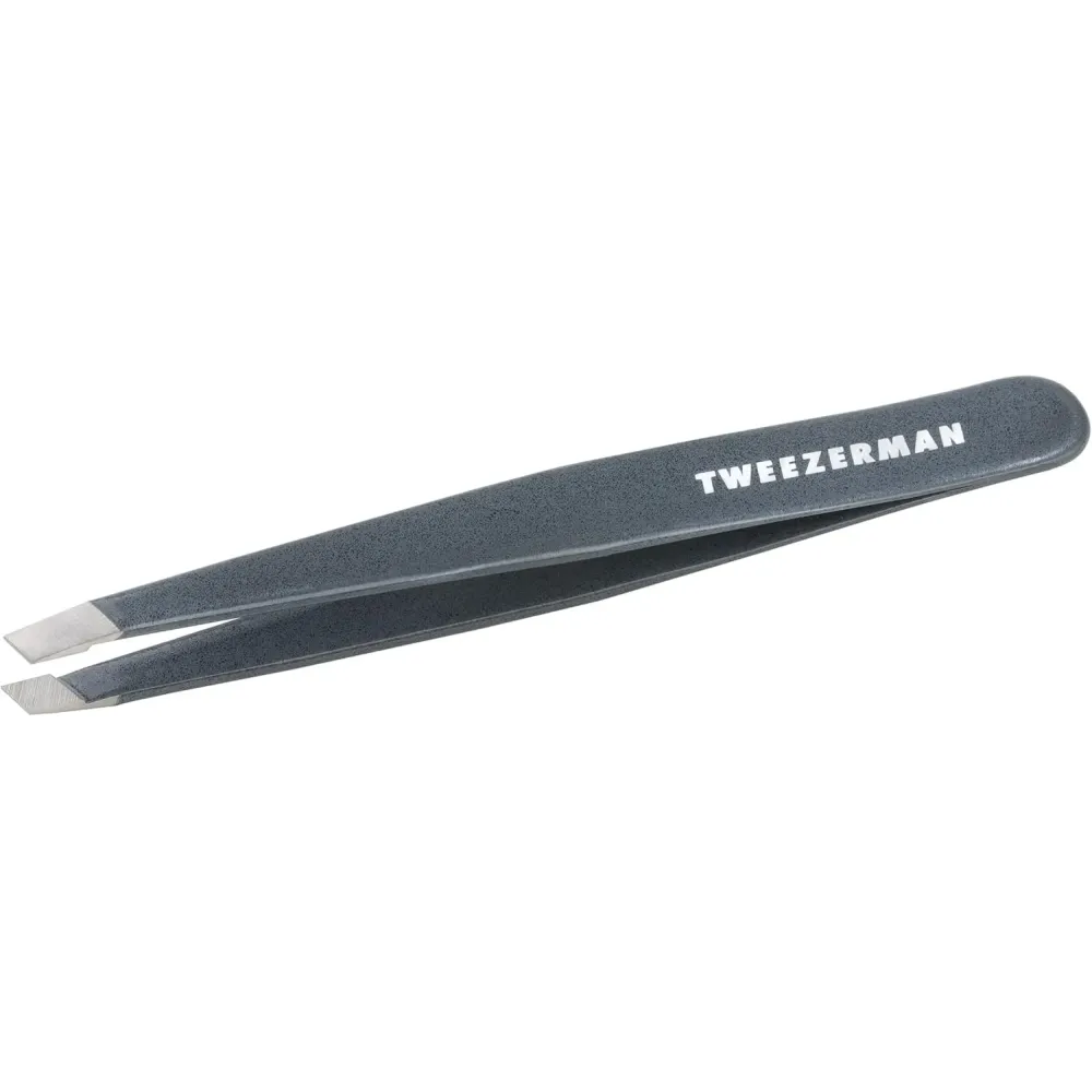 Tweezerman Stainless Steel Slant Tweezer - Eyebrow Tweezers for Women and Men (Blue Stone) Tweezerman Stainless Steel Slant Tweezer - Eyebrow Tweezers for Women and Men (Blue Stone)