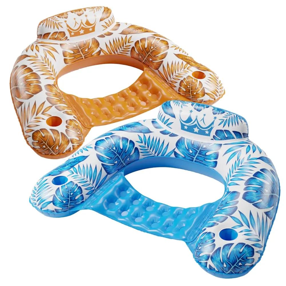 Jasonwell Inflatable Pool Float Chair - 2 Pack Pool Floaties Chair Floats Loungers for Swimming Pools Floating Lounger with Cup Holders Toy Party Floaties for Adults L Jasonwell Inflatable Pool Float Chair - 2 Pack Pool Floaties Chair Floats Loungers for Swimming Pools Floating Lounger with Cup Holders Toy Party Floaties for Adults L