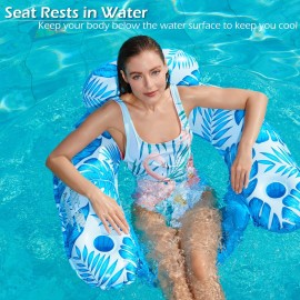 Jasonwell Inflatable Pool Float Chair - 2 Pack Pool Floaties Chair Floats Loungers for Swimming Pools Floating Lounger with Cup Holders Toy Party Floaties for Adults L Jasonwell Inflatable Pool Float Chair - 2 Pack Pool Floaties Chair Floats Loungers for Swimming Pools Floating Lounger with Cup Holders Toy Party Floaties for Adults L