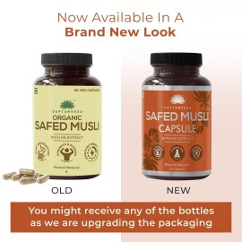 SAPTAMVEDA Natural Safed Musli Veg Capsules, 500MG Each with Extract 60 Capsules (Pack of 1) SAPTAMVEDA Natural Safed Musli Veg Capsules, 500MG Each with Extract 60 Capsules (Pack of 1)