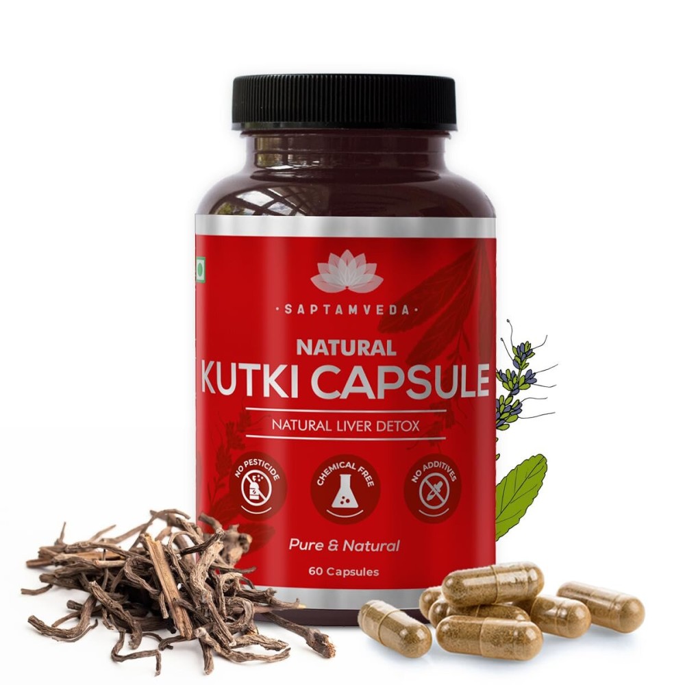 SAPTAMVEDA Premium Kutki Capsules (60 Capsules) Pack 1 SAPTAMVEDA Premium Kutki Capsules (60 Capsules) Pack 1