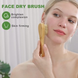 AIFEIVICO Natural Boar Bristle Dry Brush - Exfoliating Body, Face & Foot Brush, Long Handle Back Scrubber, Meridian Pressure for Lymphatic Drainage & Cellulite AIFEIVICO Natural Boar Bristle Dry Brush - Exfoliating Body, Face & Foot Brush, Long Handle Back Scrubber, Meridian Pressure for Lymphatic Drainage & Cellulite