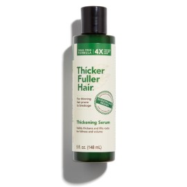 Thicker Fuller Hair Thickening Serum - Thinning Hair Treatment - Hair Volumizer Serum with Natural Ingredients - Fights Breakage - 5 oz Thicker Fuller Hair Thickening Serum - Thinning Hair Treatment - Hair Volumizer Serum with Natural Ingredients - Fights Breakage - 5 oz