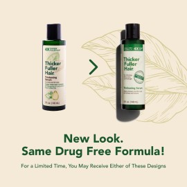 Thicker Fuller Hair Thickening Serum - Thinning Hair Treatment - Hair Volumizer Serum with Natural Ingredients - Fights Breakage - 5 oz Thicker Fuller Hair Thickening Serum - Thinning Hair Treatment - Hair Volumizer Serum with Natural Ingredients - Fights Breakage - 5 oz