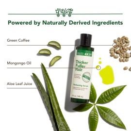 Thicker Fuller Hair Thickening Serum - Thinning Hair Treatment - Hair Volumizer Serum with Natural Ingredients - Fights Breakage - 5 oz Thicker Fuller Hair Thickening Serum - Thinning Hair Treatment - Hair Volumizer Serum with Natural Ingredients - Fights Breakage - 5 oz