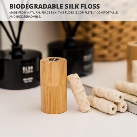 Biodegradable Silk Dental Floss Refill - Six Pack - Organic Natural Dental Floss, Refillable, Compostable Peace Silk Dental Floss Refills - 6 x 33 Yards - Eco-Friendly Mint Candelilla Wax Biodegradable Silk Dental Floss Refill - Six Pack - Organic Natural Dental Floss, Refillable, Compostable Peace Silk Dental Floss Refills - 6 x 33 Yards - Eco-Friendly Mint Candelilla Wax