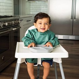 Tiny Twinkle Mess Proof Baby Bib |2 Pack Waterproof Smock Bib for Eating, Machine Washable Full Sleeve with Pocket (Slate Olive, Small 6-24 Months) Tiny Twinkle Mess Proof Baby Bib |2 Pack Waterproof Smock Bib for Eating, Machine Washable Full Sleeve with Pocket (Slate Olive, Small 6-24 Months)