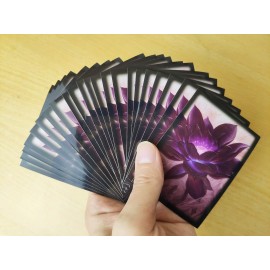 60 PCS/Set Black Lotus Colorful Backs TCG Card Sleeves , Board Game Card Sets Protective for MTG TCG CCG RPG (Black)