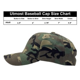 Utmost Structured Baseball Cap with Adjustable Closure - Performance Hat for Outdoor Activities and Custom Embroidery (1pc Camo Woodland) Utmost Structured Baseball Cap with Adjustable Closure - Performance Hat for Outdoor Activities and Custom Embroidery (1pc Camo Woodland)