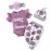 Renotemy Infant Girl Clothes Newborn Outfits Short Sleeve Romper Pants Set 0-3 Months Baby Girl Clothes Outfit Sets Purples