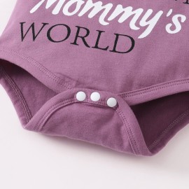 Renotemy Infant Girl Clothes Newborn Outfits Short Sleeve Romper Pants Set 0-3 Months Baby Girl Clothes Outfit Sets Purples