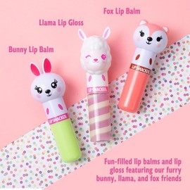 Lip Smacker Lippy Pals, Unicorn, Panda, Kitten, Lip balm for Kids - Foxy Apple, Hoppy Carrot Cake, Strawberry Llama