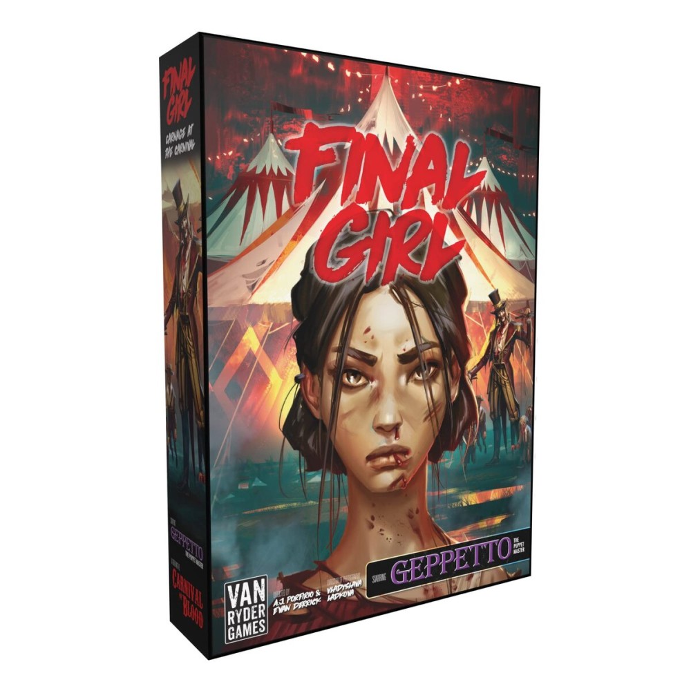 Van Ryder Games - Horror Board Game - Final Girl, Carnage at The Carnival, Feature Film Box, Core Box Required, 1 Player, 20-60 Min Gameplay, Ages 14+ Van Ryder Games - Horror Board Game - Final Girl, Carnage at The Carnival, Feature Film Box, Core Box Required, 1 Player, 20-60 Min Gameplay, Ages 14+